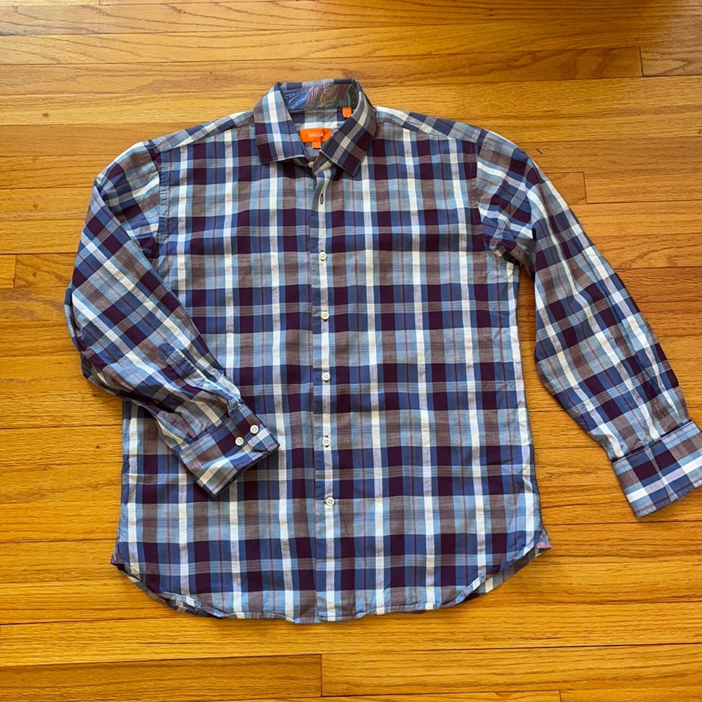 Men’s plaid Tallis shirt Large